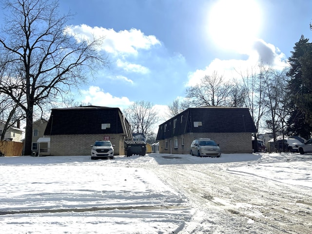 view of snow covered structure