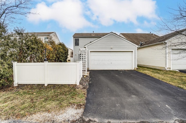 exterior space featuring a garage