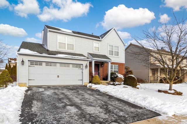 view of property featuring a garage