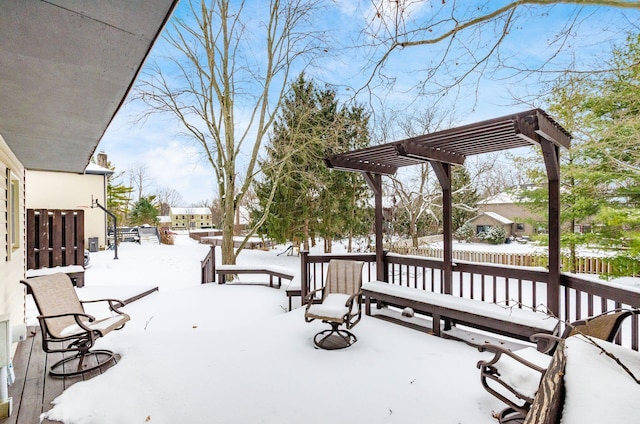 exterior space featuring a pergola