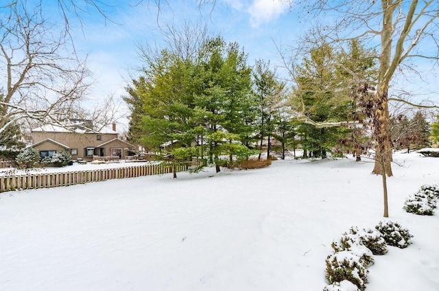 view of snowy yard