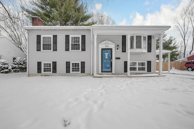 view of split foyer home