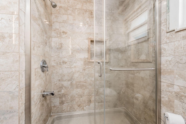 bathroom with walk in shower