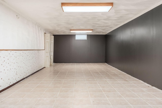 interior space featuring light tile patterned flooring