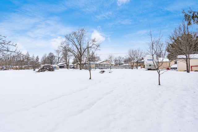 view of snowy yard