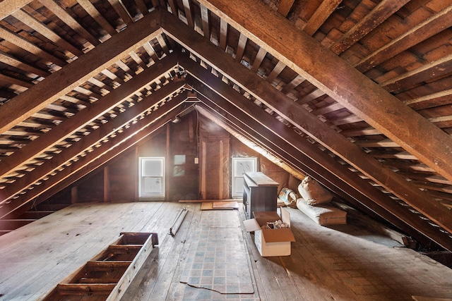 view of attic