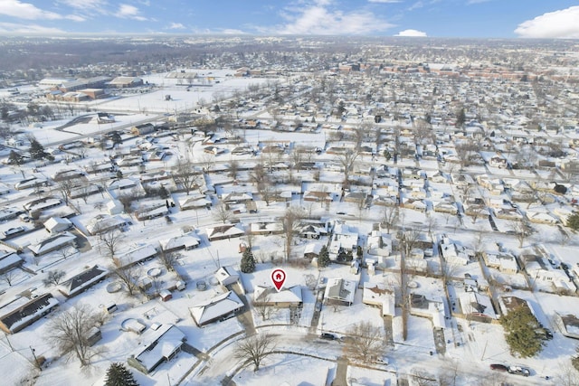 view of snowy aerial view