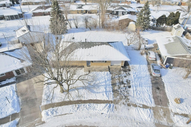 view of snowy aerial view