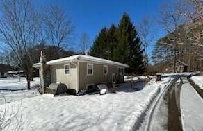 view of snow covered exterior