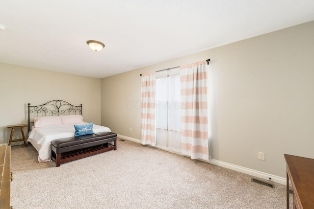 bedroom with carpet floors