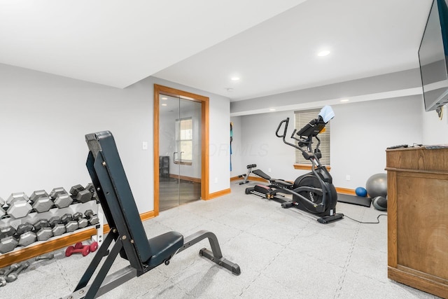 view of exercise room