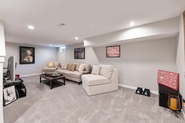 view of carpeted living room