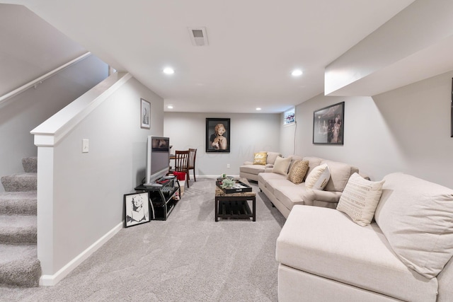 view of carpeted living room