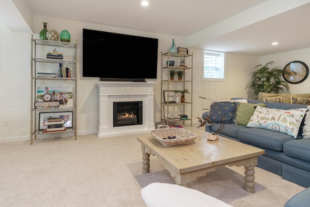 view of carpeted living room