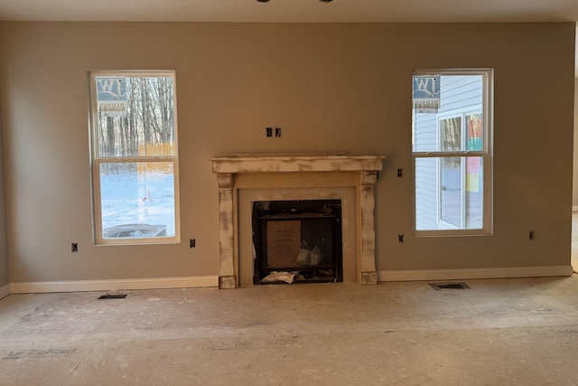 view of unfurnished living room