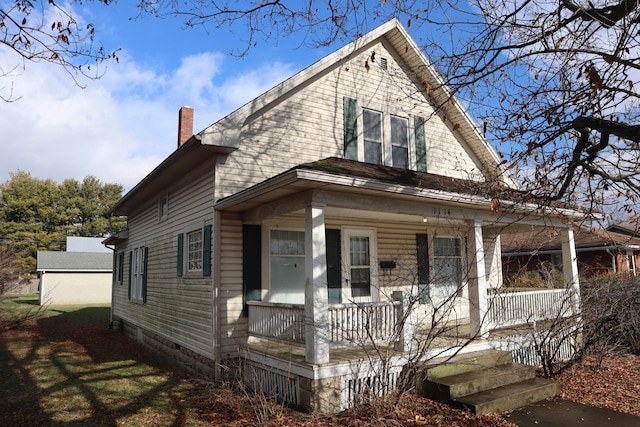 view of front of home with covered porch