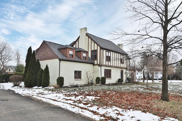 view of snowy exterior