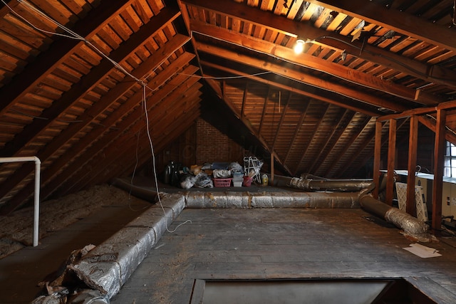 view of attic