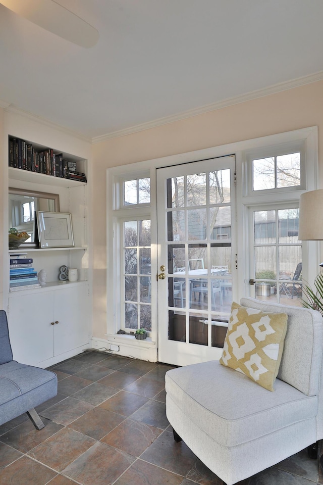 entryway with ornamental molding