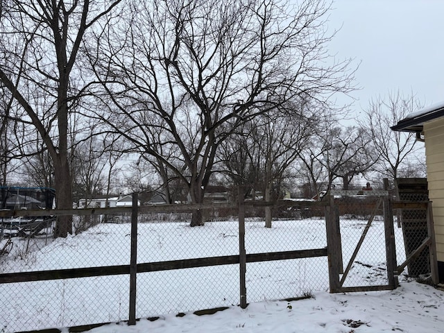 view of snowy yard