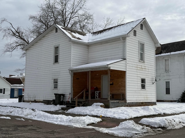 view of front facade featuring a porch