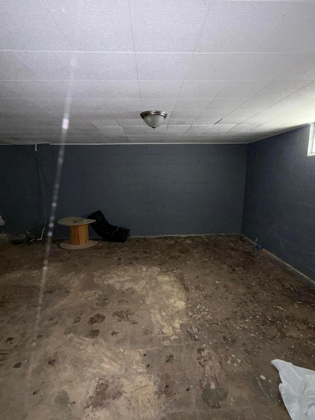 view of basement