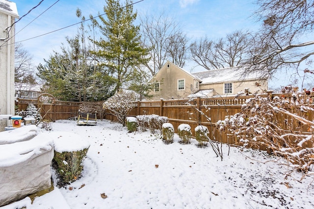 view of snowy yard