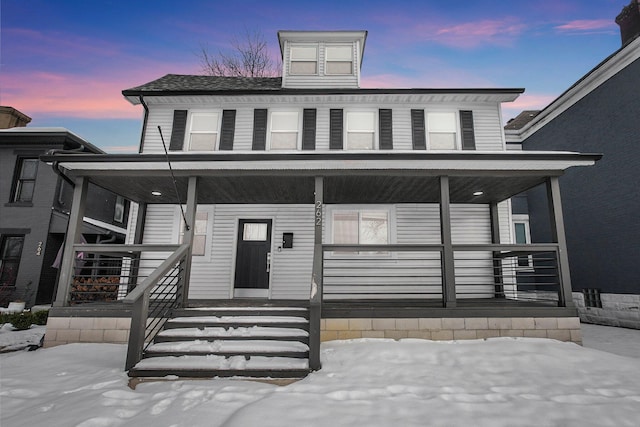 view of front of home featuring a porch