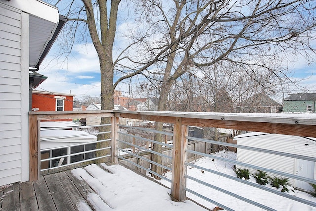 262 N 17th St, Columbus, OH 43203 - view of snow covered deck