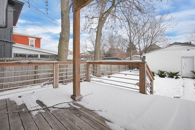 262 N 17th St, Columbus, OH 43203 - view of snow covered deck