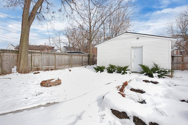 262 N 17th St, Columbus, OH 43203 - view of yard covered in snow