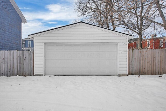 262 N 17th St, Columbus, OH 43203 - view of snow covered garage