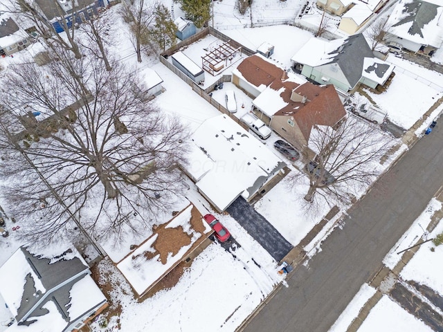 view of snowy aerial view