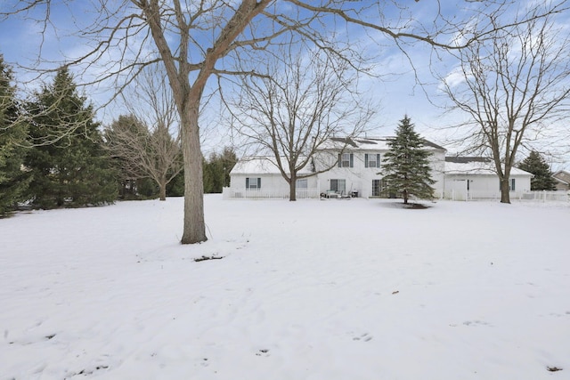 view of snowy yard