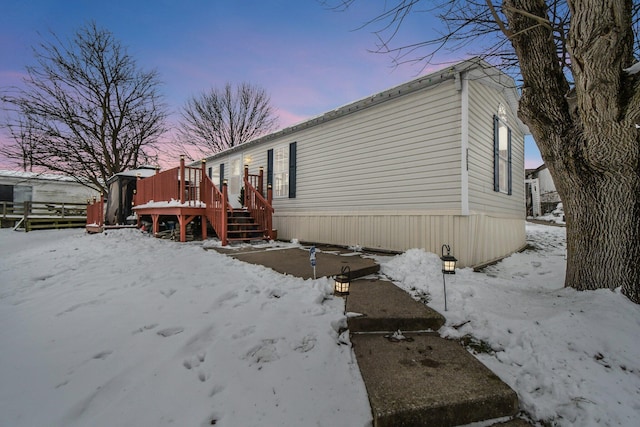 exterior space with a deck