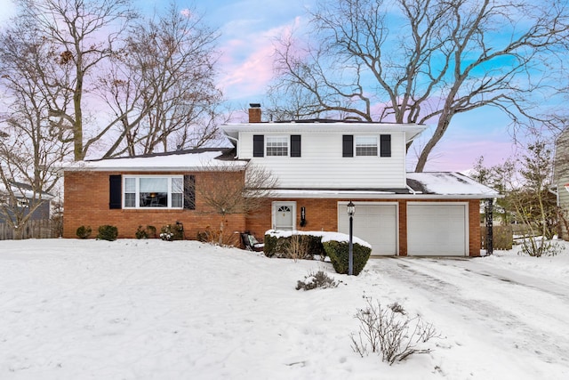 view of front of home featuring a garage