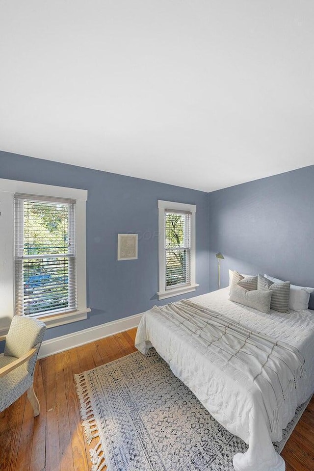 bedroom featuring wood-type flooring