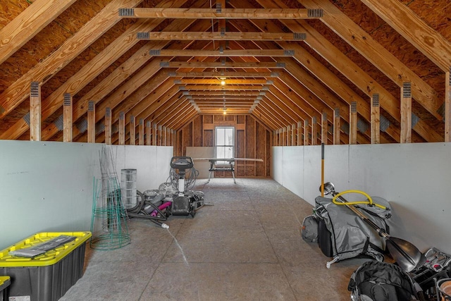 view of attic