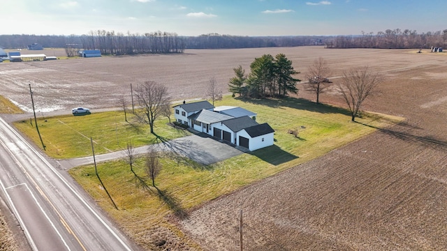 drone / aerial view featuring a rural view