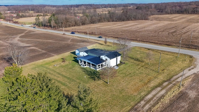 bird's eye view featuring a rural view