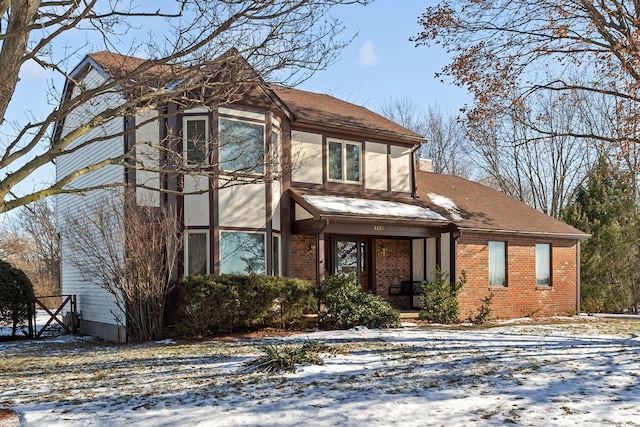 view of tudor-style house