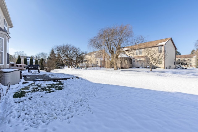 view of snowy yard