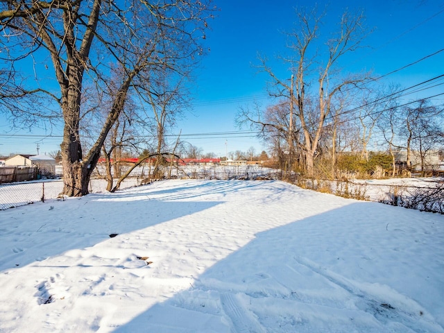 view of snowy yard