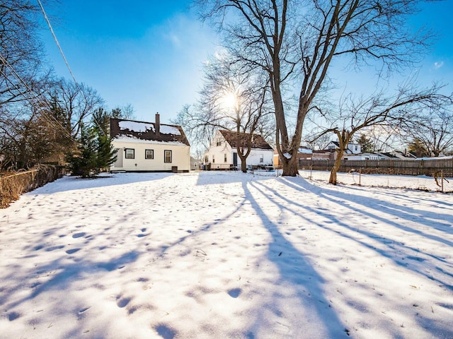 view of snowy yard