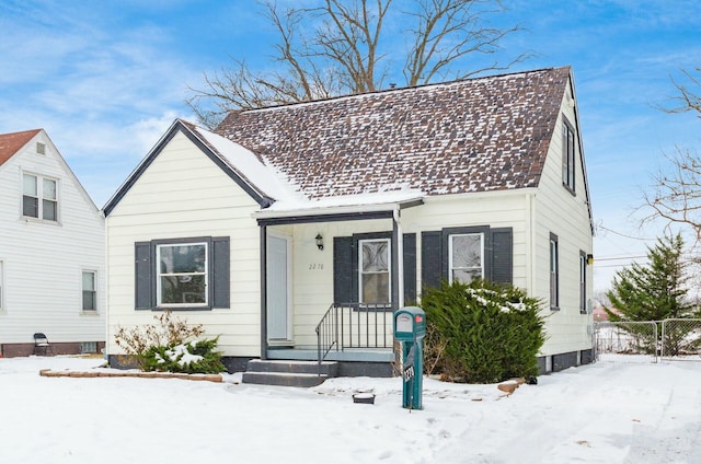 view of front of home