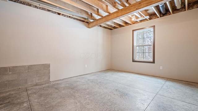 view of basement