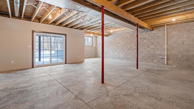 view of basement