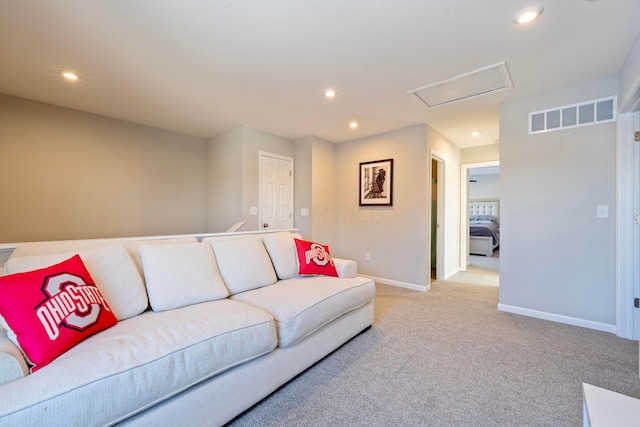 view of carpeted living room