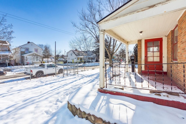 view of snowy yard