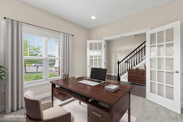 7136 Cabernet Ct, Dublin, OH 43016 - office area with baseboards and recessed lighting